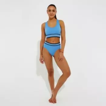 Нижнее бельё женское: топ и трусы, цвет голубой, размер 42-44