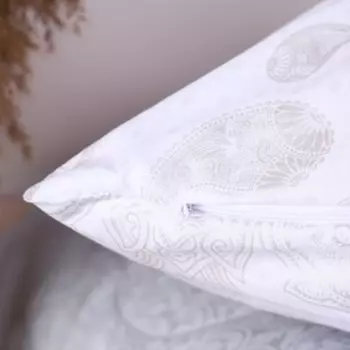 Наволочка-наперник 50х70см на молнии New Silver № 9, тик 90г/м, пэ70%, хл30%