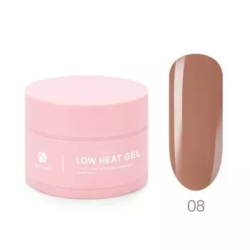 Низкотемпературный однофазный цветной гель Adricoco Low heat, №08 молочный шоколад, 30 мл