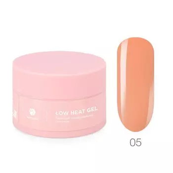 Низкотемпературный однофазный цветной гель Adricoco Low heat, №05 персиковый, 50 мл
