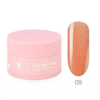 Низкотемпературный однофазный цветной гель Adricoco Low heat, №09 искрящийся цитрус, 50 мл