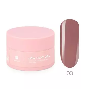 Низкотемпературный однофазный цветной гель Adricoco Low heat, №03 тёплый какао, 50 мл