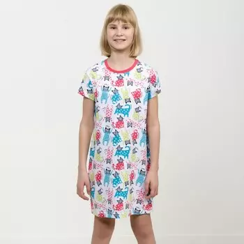 Ночная сорочка для девочек, рост 134 см, цвет белый