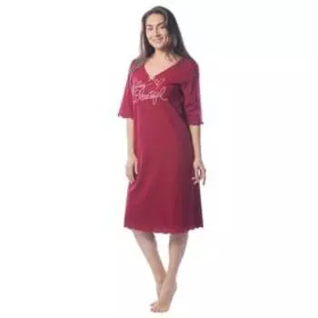 Ночная сорочка, размер 44, цвет бордовый