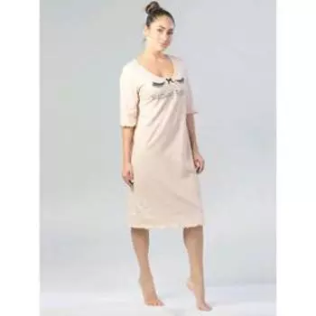Ночная сорочка Sleeping Beauty, размер 44, цвет бежевый
