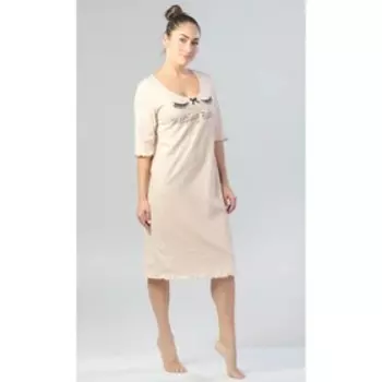 Ночная сорочка Sleeping Beauty, размер 50, цвет бежевая
