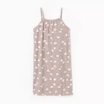 Ночная сорочка женская "Барашки", цвет бежевый, размер 44