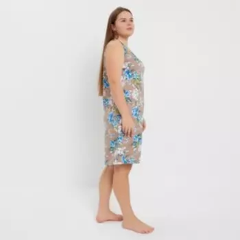 Ночная сорочка женская, цвет бежевый, размер 58