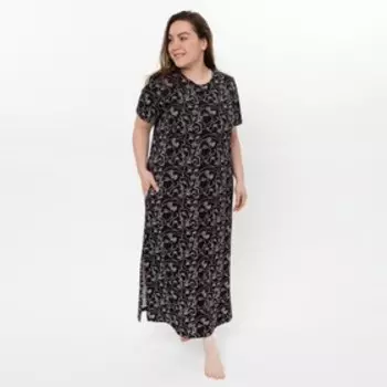 Ночная сорочка женская, цвет чёрный, размер 50