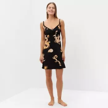 Ночная сорочка женская, цвет чёрный, размер 54