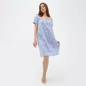 Ночная сорочка женская, цвет голубой, размер 48