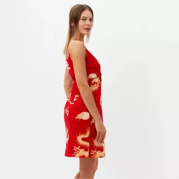 Сорочка ночная женская, красная, размер 44