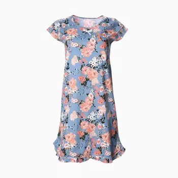 Ночная сорочка женская, цвет серо-голубой, размер 44