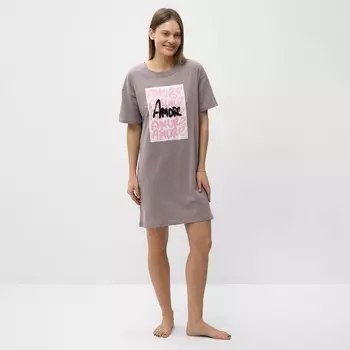 Ночная сорочка женская, цвет сиреневый, размер 48