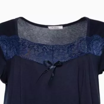 Ночная сорочка женская, цвет темно-синий, размер 52