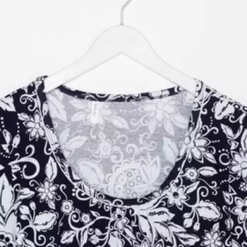 Ночная сорочка женская, цвет тёмно-синий, размер 52