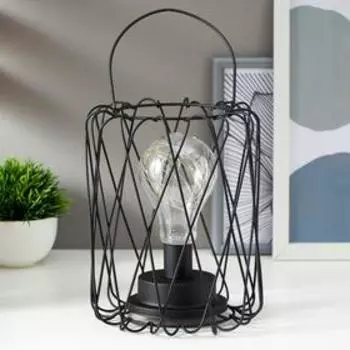 Ночник 16125/1 LED от батареек 3хАА черный 17х17х21 см