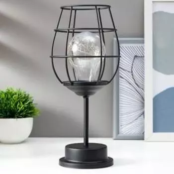 Ночник 16130/1 LED от батареек 3хАА черный 12х12х27,5 см