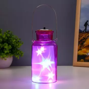 Фигурка светящаяся RISALUX «Анде», LED-ночник, от батареек, розовый, 8816.5 см