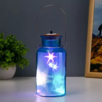 Фигурка светящаяся RISALUX «Анде», LED-ночник, от батареек, синий, 8816.5 см