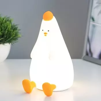 Ночник антистресс "Курочка" LED USB АКБ белый 9х14,3х17 см RISALUX