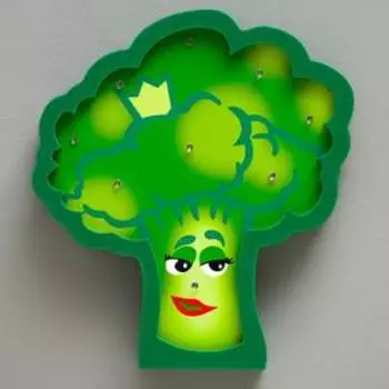 Ночник "Брокколи" 9хLED батарейки 2ААА зеленый 23х3,5х23,5 см