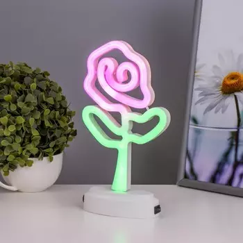 Фигурка светящаяся RISALUX «Цветок», LED-ночник, USB, 135.424 см