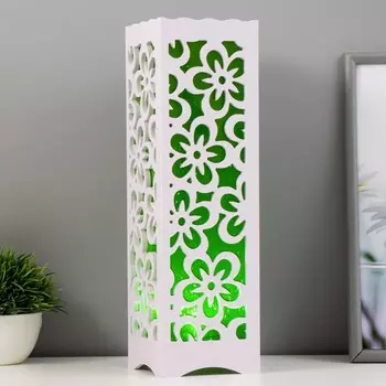 Ночник «Цветы» LED от батареек 3хААА USB зеленый 101023 см RISALUX