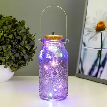 Фигурка светящаяся RISALUX «Деллос», LED-ночник, от батареек, фиолетовый, 7717.5 см