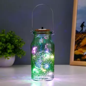 Фигурка светящаяся RISALUX «Деллос», LED-ночник, от батареек, зелёный, 7717.5 см