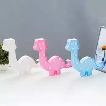 Фигурка светящаяся RISALUX «Динозаврик», LED-ночник, от батареек 2АА, 2732.53 см, МИКС