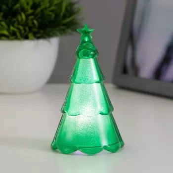 Фигурка светящаяся RISALUX «Елочка», LED-ночник, 1 Вт, RGB, 3LR44, 559см