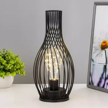 Ночник «Колбе» от батареек 3хAA черный 141429 см RISALUX