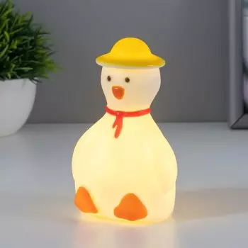 Фигурка светящаяся RISALUX «Кряква», LED-ночник, 1 Вт, 3LR44, белый, 7511.5 см