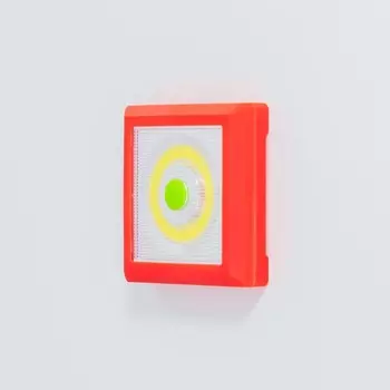 Ночник "Квадро 2" LED от батареек 4хАА красный 2х8,5х8,5 см RISALUX