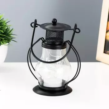 Фигурка светящаяся RISALUX «Лампа», LED-ночник, 1CR2032, чёрный, 10713 см