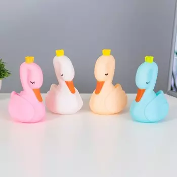 Фигурка светящаяся RISALUX «Лебедь», LED-ночник, 78.514 см, МИКС