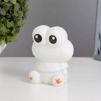 Фигурка светящаяся RISALUX «Лягушонок», LED-ночник, от батареек 3LR44, белый, 86.510 см