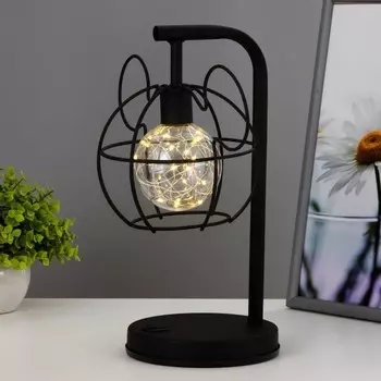 Фигурка светящаяся RISALUX «Майки», LED-ночник, от батареек, чёрный, 242331 см