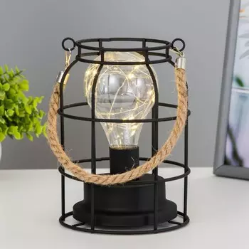 Ночник «Масеро» от батареек 3хАА черный 12.512.518 см RISALUX