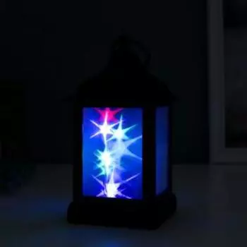 Ночник "Мерцание" LED от батареек 3АА черный 10,5х20,5х22,5 см