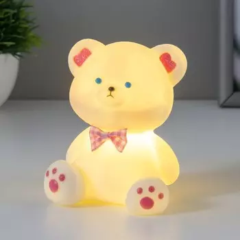 Фигурка светящаяся RISALUX «Мишенька», LED-ночник, 1 Вт 3LR44, белый, 7510 см