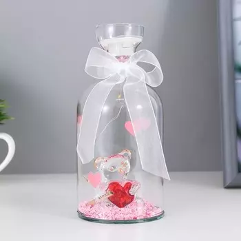 Ночник "Мишка с большим сердцем" LED от батареек LR44 6,5х6,5х13 см