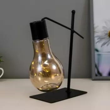 Ночник настольный "Ночные огни" LED от батареек черный 9,5х20,5х24 см