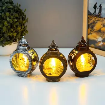 Фигурка светящаяся RISALUX «Новогодняя ночь», LED-ночник, от батареек, 5813 см, МИКС