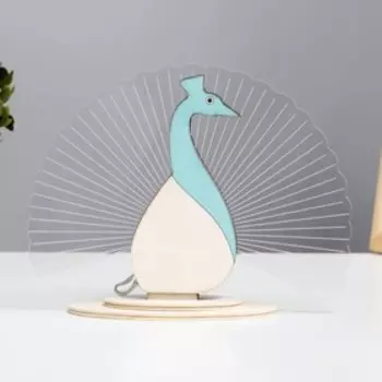 Светильник 3D ночник "Павлин" LED USB 18,5х7х14 см RISALUX