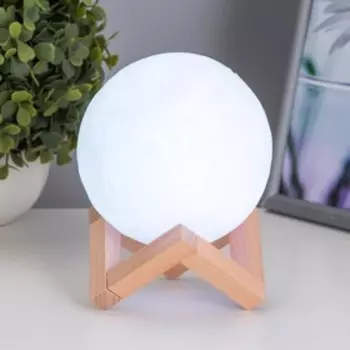 Ночник "Планета" LED USB белый 12x12x11,5 см RISALUX