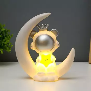 Ночник "Принцесса космонавт" LED USB белый 18х17х7см RISALUX