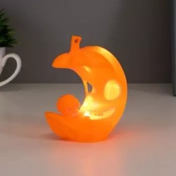Ночник "Призрачный фестиваль" LED от батареек 3хLR1130 оранжевый 7х10 см