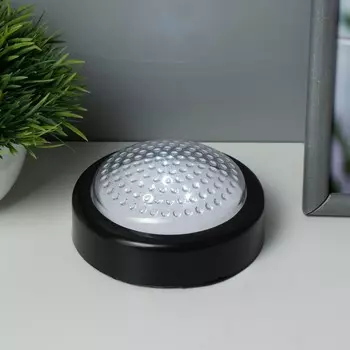 Ночник-пушлайт "Сингл" LED 1Вт 2хАА черный 10х10х4 см RISALUX